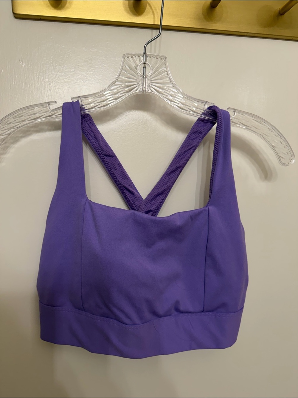 Purple Cross-Back Sport Bra